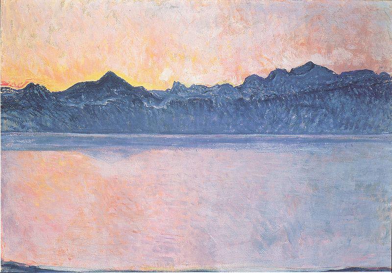 Ferdinand Hodler Genfersee mit Mont-Blanc im Morgenlicht Germany oil painting art